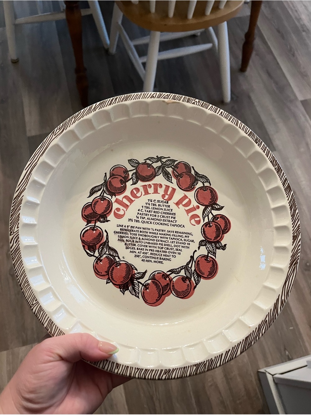 Vintage Cherry Pie Plate Collectable